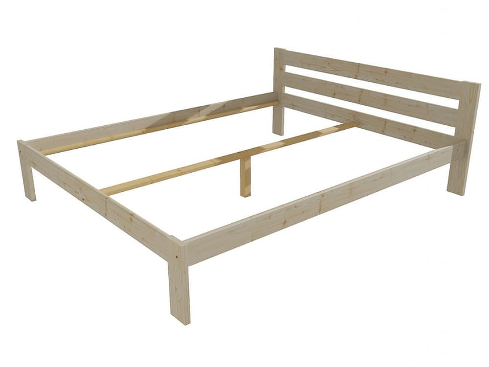 eoshop Manželská posteľ VMK005A masív borovice (Rozmer: 160 x 200 cm, Farba dreva: surové drevo)