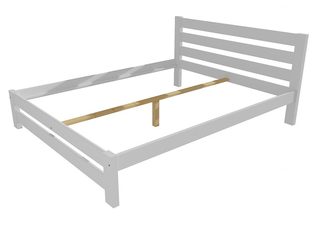 eoshop Manželská posteľ VMK011B masív borovice (Rozmer: 200 x 200 cm, Farba dreva: farba biela)