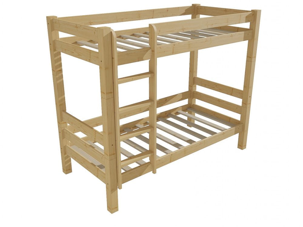 eoshop Poschodová posteľ 8X8 03B (Rozmer: 90 x 200 cm, Farba dreva: bezfarebný lak)