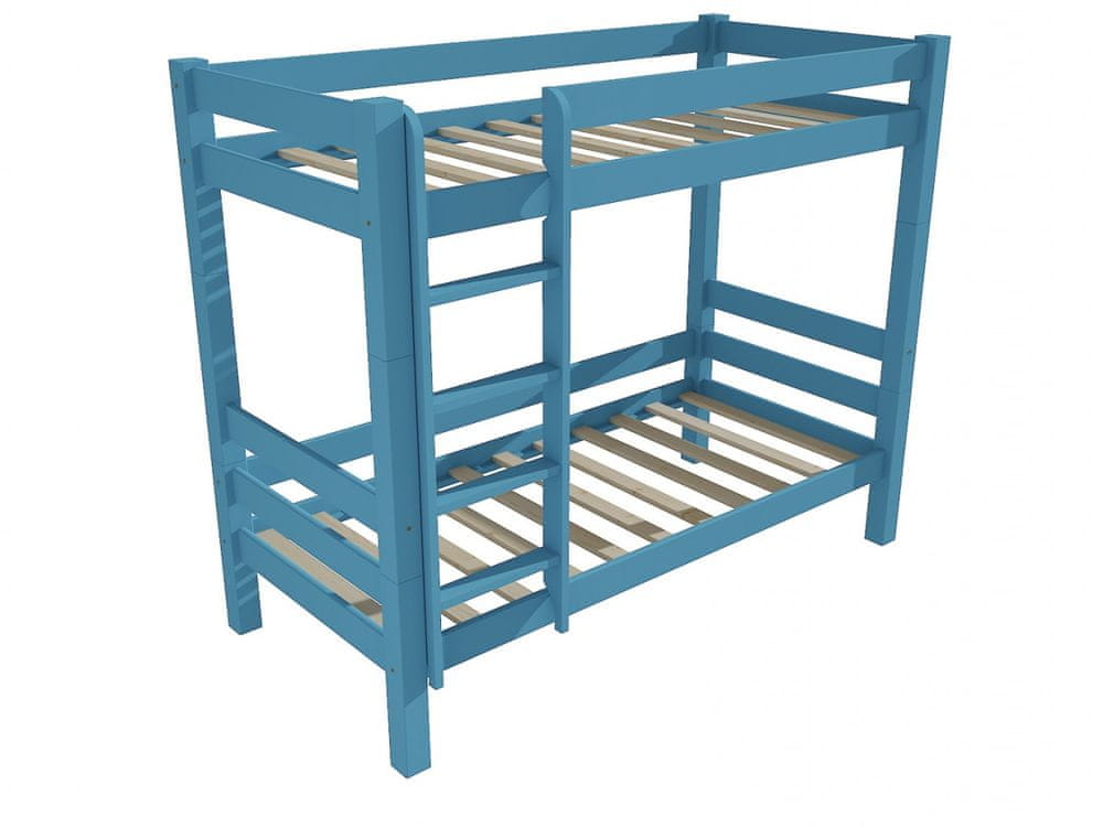 eoshop Poschodová posteľ 8X8 03B (Rozmer: 90 x 180 cm, Farba dreva: farba modrá)