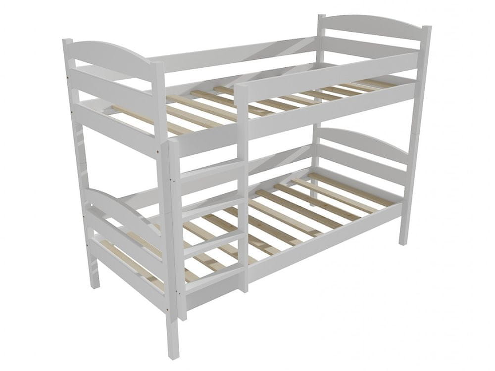 eoshop Poschodová posteľ PP 004 (Rozmer: 90 x 200 cm, Priestor medzi lôžkami: 80 cm, Farba dreva: farba biela)