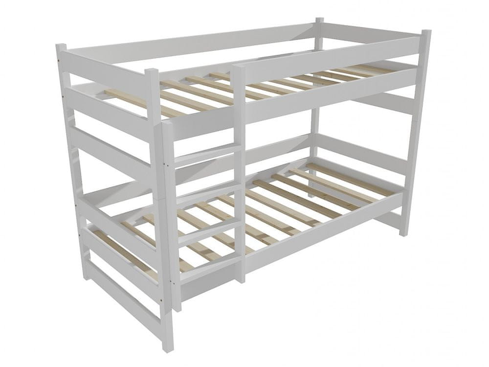 eoshop Poschodová posteľ PP 014 (Rozmer: 90 x 190 cm, Priestor medzi lôžkami: 80 cm, Farba dreva: farba biela)