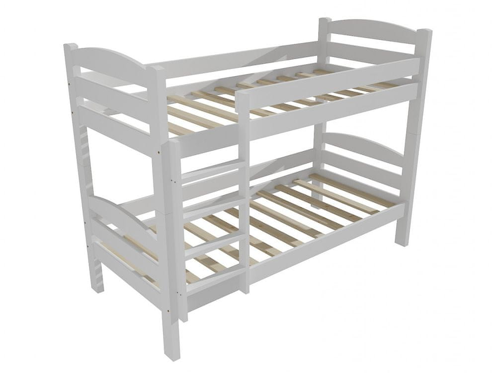 eoshop Poschodová posteľ PP 015 (Rozmer: 90 x 200 cm, Priestor medzi lôžkami: 100 cm, Farba dreva: farba biela)