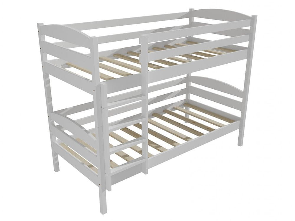 eoshop Poschodová posteľ PP 018 (Rozmer: 90 x 190 cm, Priestor medzi lôžkami: 100 cm, Farba dreva: farba biela)