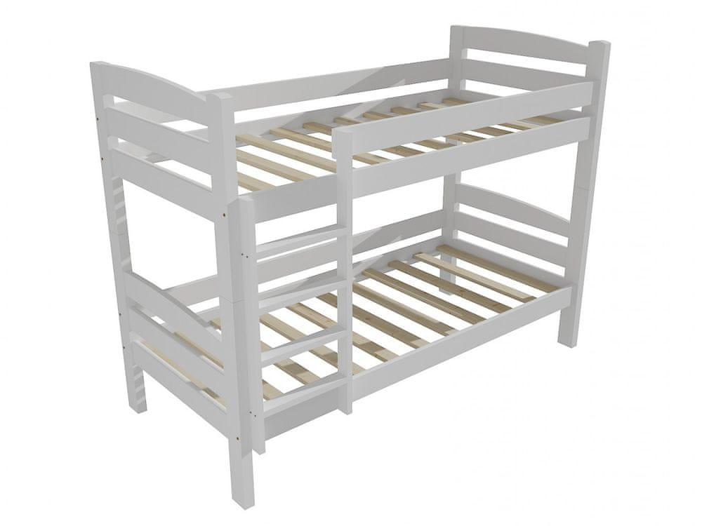 eoshop Poschodová posteľ PP 019 (Rozmer: 90 x 180 cm, Priestor medzi lôžkami: 100 cm, Farba dreva: farba biela)