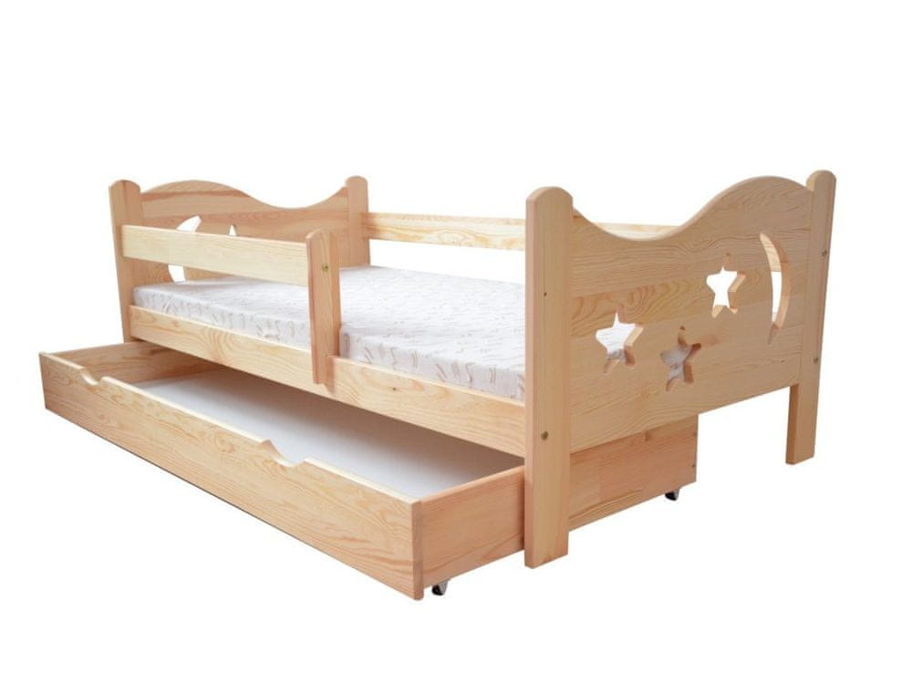 eoshop Detská posteľ DP 021 (Farba dreva: morenie dub, Rozmer: 80 x 160 cm)