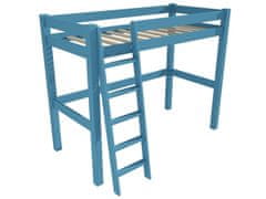 eoshop Poschodová zvýšená posteľ 8X8 04A (Rozmer: 80 x 200 cm, Farba dreva: farba modrá)