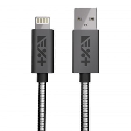 Next One USB-A to Lightning Metallic Cable 1 m LGHT-USBA-MET-SG - sivá