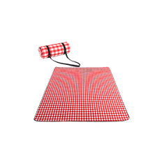 Carla Plážová deka Nota červená a biela 150 cm x 200 cm