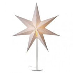 EMOS DCAZ06 Svietnik na žiarovku E14 s papierovou hviezdou biely, 67x45 cm, vnútorné 1550005005