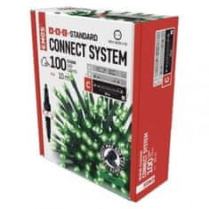 EMOS D1AG01 Standard LED spojovacia vianočná reťaz, 10 m, vonkajšia aj vnútorná, zelená 1550015000