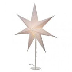 EMOS DCAZ06 Svietnik na žiarovku E14 s papierovou hviezdou biely, 67x45 cm, vnútorné 1550005005
