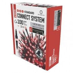 EMOS D1AR01 Standard LED spojovacia vianočná reťaz, 10 m, vonkajšia aj vnútorná, červená 1550015002