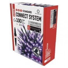 EMOS D1AF01 Standard LED spojovacia vianočná reťaz, 10 m, vonkajšia aj vnútorná, fialová 1550015003