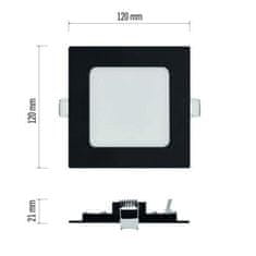 EMOS ZD2323 LED podhľadové svietidlo NEXXO čierne, 12 x 12 cm, 7 W, teplá/neutrálna biela 1540240670