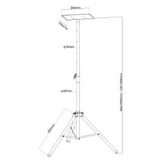 Maclean MC-953 Prenosný stojan pre projektor 1,2-1,7 m, oceľ 78576