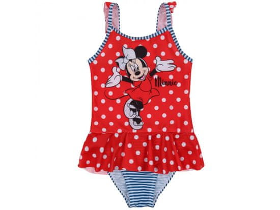 Disney DISNEY Minnie Mouse Dievčenské červené bodkované plavky
