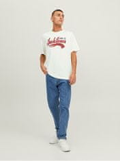 Jack&Jones Pánske tričko JJELOGO Standard Fit 12233594 Cloud Dancer (Veľkosť M)