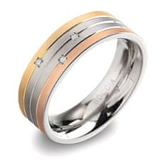 Boccia Titanium Titánový prsteň s briliantmi 0135-02 (Obvod 57 mm)