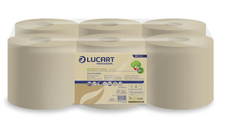 Lucart Professional Utierky, v kotúči, 2-vrstvové, LUCART "EcoNatural 19 CF", havanna hnedá 861133J