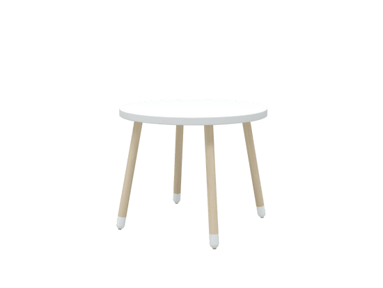 Flexa Flexa Drevený okrúhly stôl pre deti biely Dots