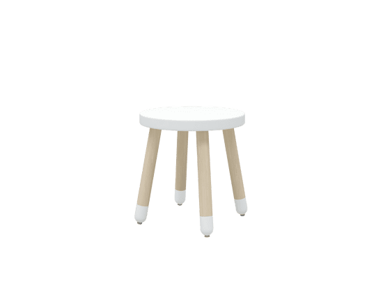 Flexa Flexa Drevená stolička bez operadla pre deti biela Dots