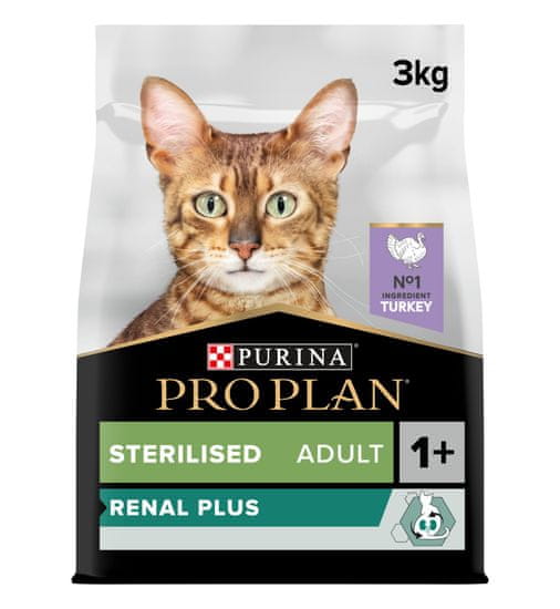 Purina Pro Plan CAT STERILISED RENAL PLUS morka 3 kg