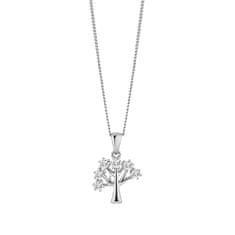 Preciosa Strieborný náhrdelník Strom života s kubickými zirkónmi 5376 00