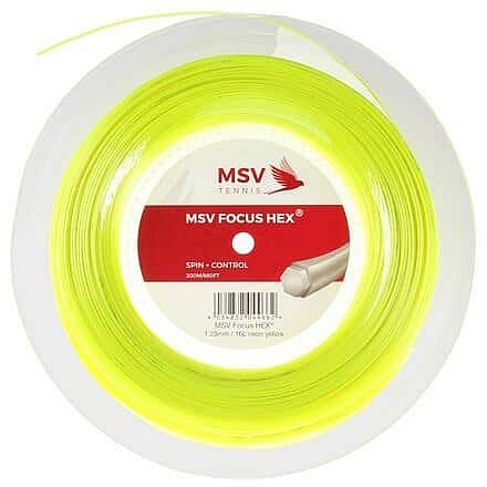 MSV Focus HEX tenisový výplet 200 m žltá neón Priemer: 1,23