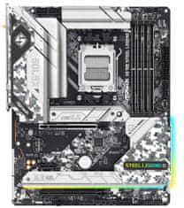 ASRock X670E Steel Legend / AMD X670 / AM5 / 4x DDR5 / 4x M.2 / HDMI / DP / USB-C / WiFi / ATX