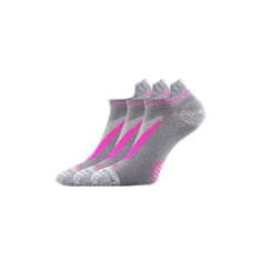 3PACK ponožky sivé (Rex 10-greyppink) - veľkosť S