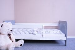 NEW BABY Detská posteľ so zábranou New Baby ERIK 160x80 cm bielo-sivá 