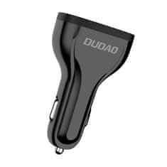 DUDAO Nabíjačka do auta Dudao R7S 3x USB, QC 3.0, 18 W (čierna)