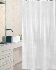 AQUALINE Sprchový záves 180x200cm, polyester, biela ZP001 - Aqualine