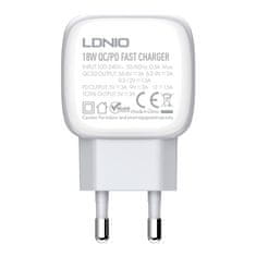 LDNIO LDNIO A2313C USB, USB-C 20W sieťová nabíjačka + kábel USB na Lightning