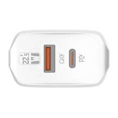 LDNIO LDNIO A2421C USB, USB-C 22,5W sieťová nabíjačka + USB-C - Lightning kábel