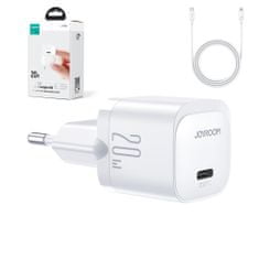 Joyroom JR-TCF02 sieťová nabíjačka 20W + kábel USB-C / Lightning, biela