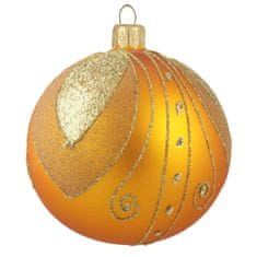 Decor By Glassor Vianočná banka zlatá dekor (Veľkosť: 6)