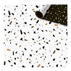 Decor By Glassor Baliaci papier čierno-biely so zlatými konfetami