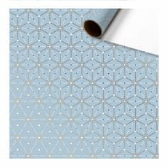 Decor By Glassor Baliaci papier svetlomodrý s geometrickými vločkami