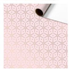 Decor By Glassor Baliaci papier svetloružový s geometrickými vločkami