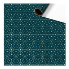 Decor By Glassor Baliaci papier petrolejový s geometrickými vločkami