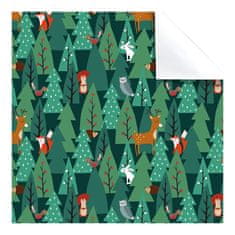 Decor By Glassor Baliaci papier zelený s lesnými zvieratkami
