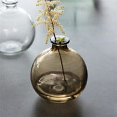 Decor By Glassor Guľatá sklenená váza dymová