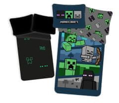 Jerry Fabrics Obliečky bavlna Minecraft Hostile Mobs svietiaci efekt 140x200, 70x90 cm