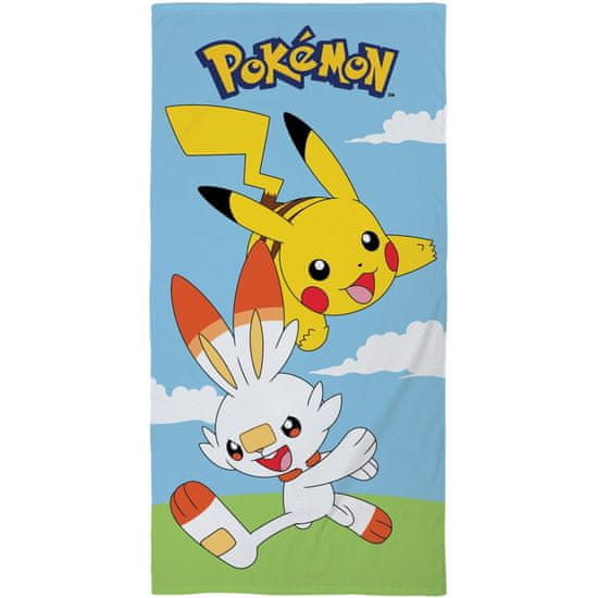Halantex Plážová osuška Pokémoni Pikachu a Scorbunny
