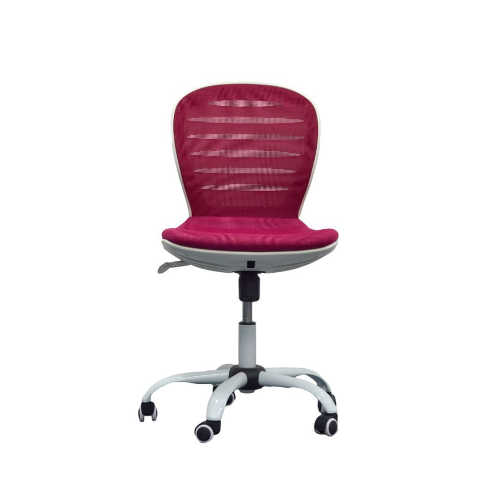 Dalenor Detská stolička Flexy, textil, biely podstavec , červená