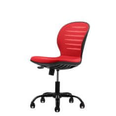Dalenor Detská stolička Flexy, textil, čierna základňa / červená