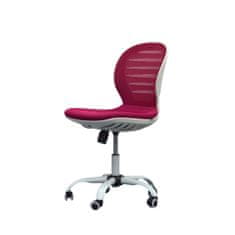 Dalenor Detská stolička Flexy, textil, biely podstavec , červená