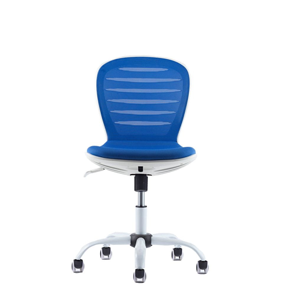 Dalenor Detská stolička Flexy, textil, biely podstavec , modrá